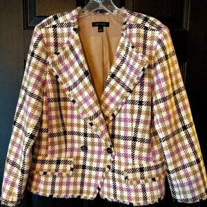 Ann Taylor Fringe Tweed Jacket